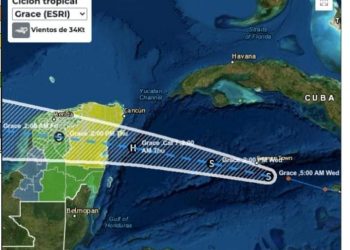 EL CENTRO Y NORTE DE QUINTANA ROO CAMBIA A ALERTA AMARILLA MIENTRAS QUE EL SUR SE MANTIENE EN ALERTA VERDE