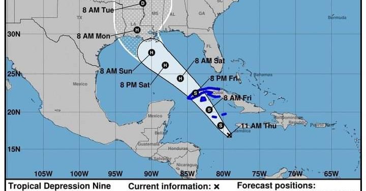 SE FORMÓ LA DEPRESIÓN TROPICAL NÚMERO NUEVE, NO REPRESENTA RIESGO PARA EL ESTADO.
