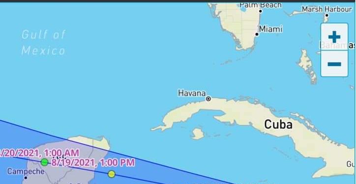 GRACE SE FORTALECE EN EL MAR LUEGO DE PASAR POR JAMAICA
