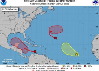 ZONA DE BAJA PRESIÓN DEL MAR CARIBE NO REPRESENTA RIESGO DE MOMENTO PARA EL ESTADO