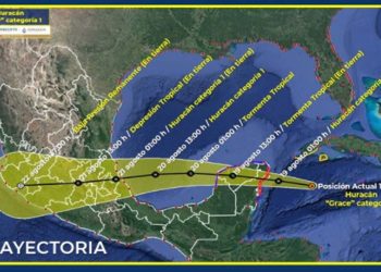 AQUÍ PUEDES SEGUIR AL MOMENTO LA TRAYECTORIA DEL HURACÁN GRACE
