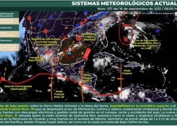 DESPEJADO Y ALGUNOS CHUBASCOS AISLADOS EN QUINTANA ROO