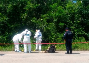 ENCUENTRAN CADÁVER EN ESTADO DE DESCOMPOSICIÓN A UN COSTADO DE LA AUTOPISTA, CERCA DE LEONA VICARIO