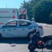 POR NO RESPETAR ALTO, TAXISTA COLISIONA CON MOTOCICLISTA EN PLAYA DEL CARMEN