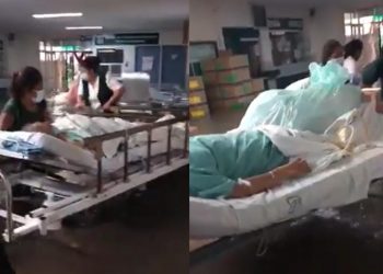 CAPTAN EN VIDEO INUNDACIÓN DE HOSPITAL DEL IMSS EN TULA