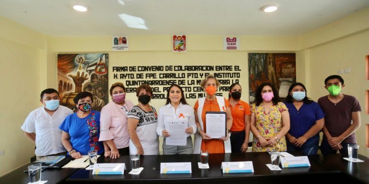 FIRMA DE CONVENIO PARA FRENAR LA VIOLENCIA EN MUJERES MAYAS