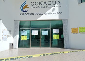 OFICINAS DE LA CONAGUA EN CHETUMAL CONTINÚAN TOMADAS, POR SEGUNDO DÍA CONSECUTIVO