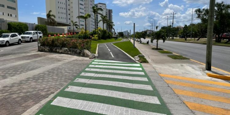 LA SEOP CULMINÓ LA OBRA DE IMPLEMENTACIÓN DE CICLOVÍA EN LA COLONIA DONCELES EN CANCÚN