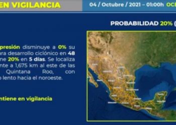 PREVÉN INTERVALOS DE CHUBASCOS EN QUINTANA ROO Y YUCATÁN