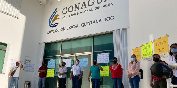 MANIFESTACIÓN DE TRABAJADORES DE CONAGUA