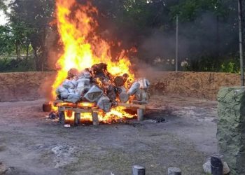 FGR INCINERA NARCÓTICOS Y DESTRUYE OBJETOS DEL DELITO, EN QUINTANA ROO