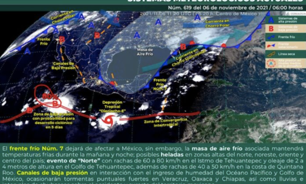TEMPERATURAS FRESCAS Y NUBOSIDAD PARA QUINTANA ROO