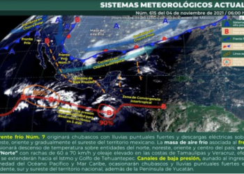 AMENAZA DE LLUVIA EN EL SUR DE QUINTANA ROO