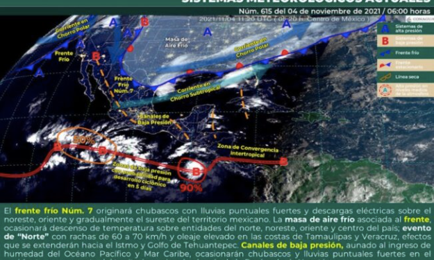 AMENAZA DE LLUVIA EN EL SUR DE QUINTANA ROO