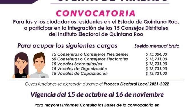REITERA LLAMADO IEQROO PARA PARTICIPAR COMO CONSEJEROS