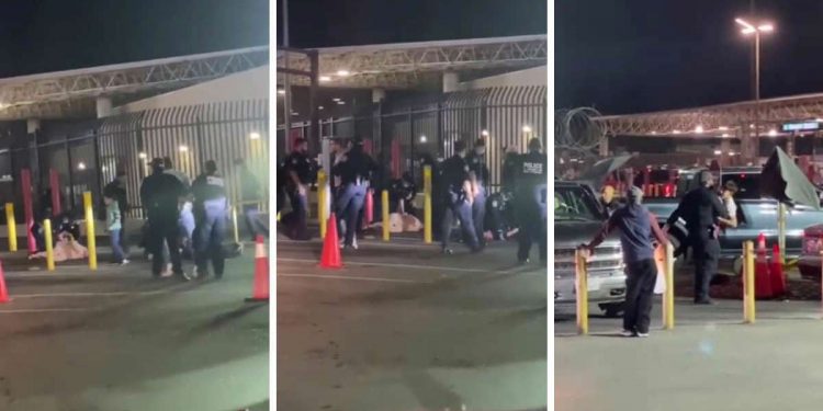 Detienen a migrantes que intentaron cruzar corriendo garita de Otay, en Tijuana