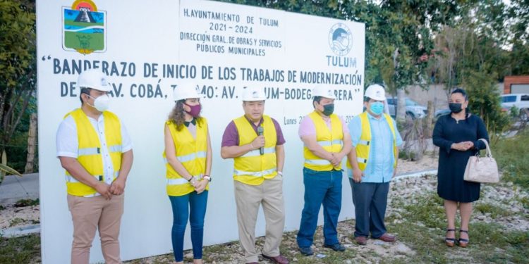 Comienzan las obras de modernización en la  avenida Cobá en Tulum