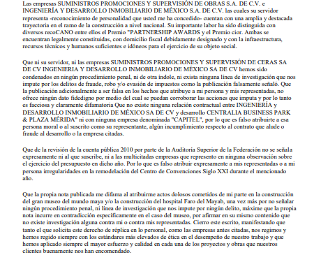 DERECHO DE RÉPLICA DE ARIEL MEDINA MEDINA