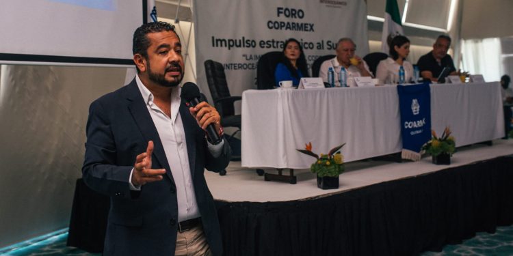 Ante la IP resalta Rafael Marín los alcances y beneficios del Proyecto del Corredor Interoceánico