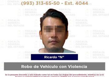 Asegura FGE de tabasco  a 6 personas relacionadas con eventos de robo y delitos contra la familia