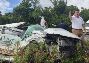 CHOQUE DEJA UN SALDO DE TRES LESIONADOS EN SALIDA DEL AEROPUERTO DE CANCÚN