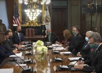 Kamala Harris recibe a AMLO en la Casa Blanca