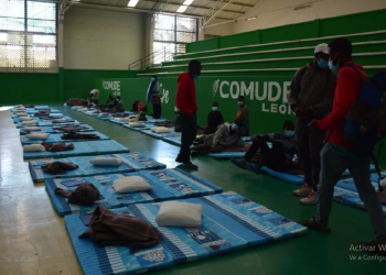 Se habilita albergue temporal para migrantes en León, Guanajuato