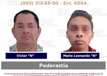 FGE del estado de Tabasco detiene a cinco personas por delitos calificados