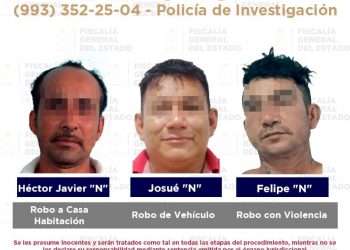 Logra FGE aprehensión de presuntos responsables por delitos calificados