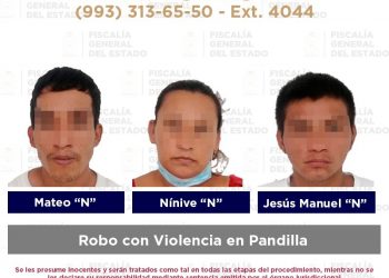 A disposición de un juez tres personas por robo en transporte público, cometido en Cunduacán
