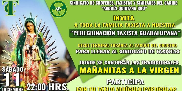 Taxistas de Cancún anuncian “Mega peregrinación guadalupana”