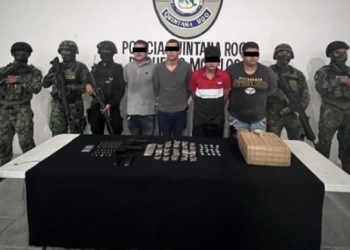 Detienen a cinco personas en Puerto Morelos