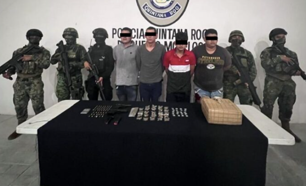 Detienen a cinco personas en Puerto Morelos