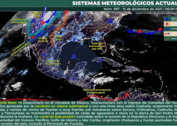 Pronostican probabilidades de chubascos para el sur de Quintana Roo