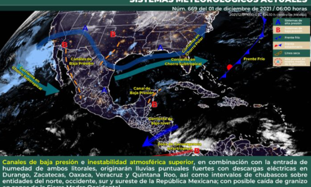 Regiones de Quintana Roo comienzan el día con lluvia y frío