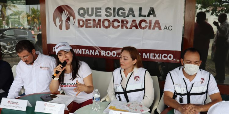 «El INE limita nuestra libertad de expresión» denuncia «Que siga la Democracia»