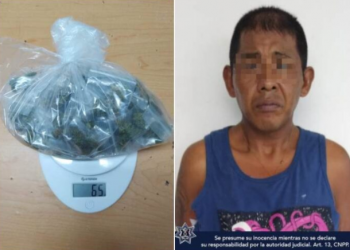 Detienen a hombre por portación de drogas en Playa del Carmen