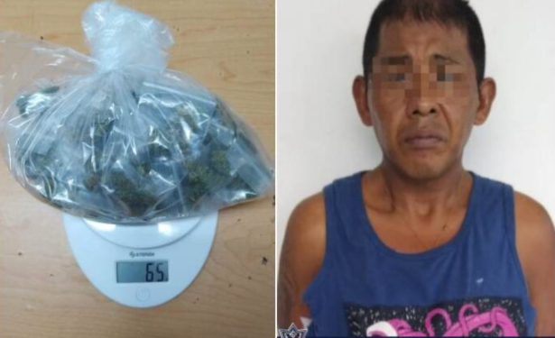 Detienen a hombre por portación de drogas en Playa del Carmen
