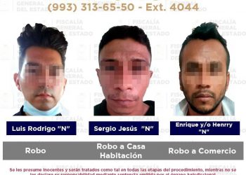 Cumple FGE cuatro órdenes de aprehensión por robo y violencia familiar
