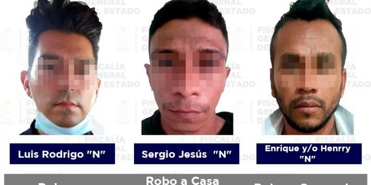 Cumple FGE cuatro órdenes de aprehensión por robo y violencia familiar