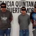 Aseguran en Puerto Morelos a tres hombres por posesión de droga