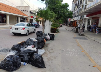 Comienza el acumulo de basura en calles de Playa del Carmen y Puerto Aventuras