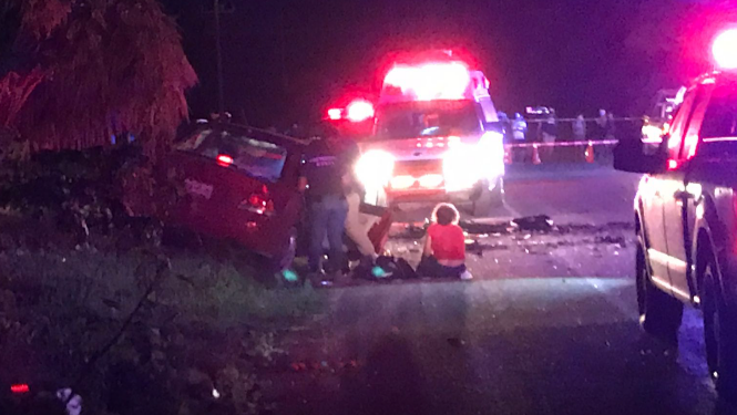 Accidente vehicular deja saldo de 3 muertos y 8 heridos en la carretera Tulum-Cobá