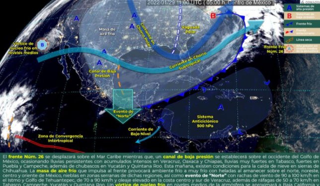 “Norte” llega con rachas y lluvias fuertes para Quintana Roo