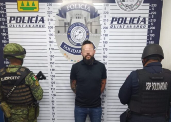 Detienen a sujeto por portación de armas durante operativo en Playa del Carmen