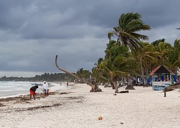 Condiciones no aptas para nadar en Tulum