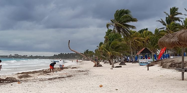 Condiciones no aptas para nadar en Tulum