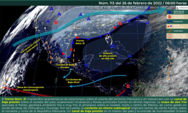 Prevén lluvias aisladas para Quintana Roo