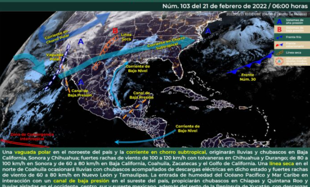 Anticipan chubascos para Quintana Roo