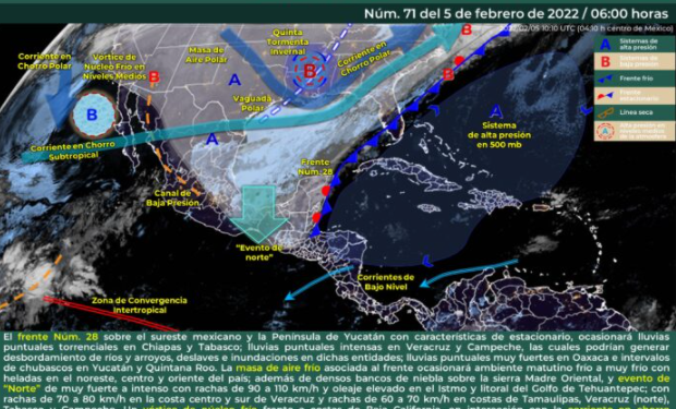 Pronostican lluvias matutinas para Quintana Roo